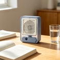 thumbnail image 6 of Desktop Mist Humidifier Fan USB Rechargeable Silent Compact Personal Air Circulator Adjustable Tilt Cooling Fan for Office Dorm Bedroom, 6 of 8