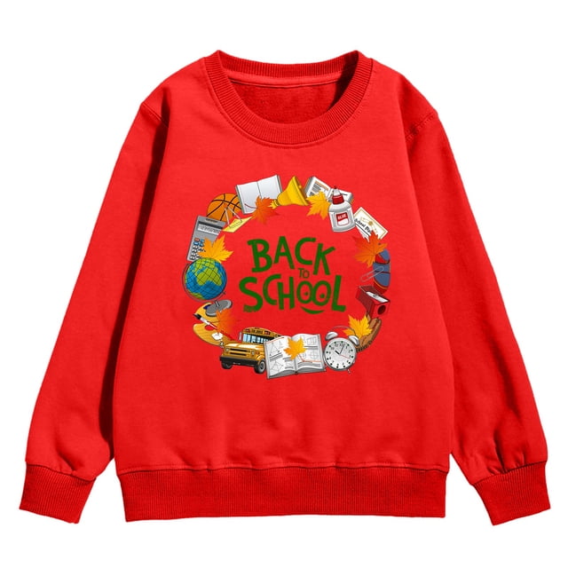 EDFBUYKRS Chandail en Molleton Fille Saison de Rentrée Scolaire Mode Hiver Manches Longues Chaud Confortable Haut Imprimé Dessin Animé Usage Quotidien