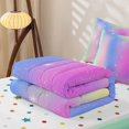 thumbnail image 5 of Erosebridal Colorful Dreamy Stars Zipper Queen Comforter Set with Fitted Sheet and 2 Pillowcases,Rainbow Sequin Print Sky Zipper Bedding Set For Girls,Polkadot Reversible,4 Pieces, 5 of 7