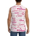 thumbnail image 4 of Bingfone Breast Cancer Pink Ribbons Awareness (2) Pattern Men's Tank Tops Workout Sleeveless Tee Shirts Running Beach Tanks for Men-Medium, 4 of 8