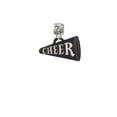 thumbnail image 1 of Acrylic 1.25" Black Cheer Megaphone - Paw Print Charm Bead, 1 of 1
