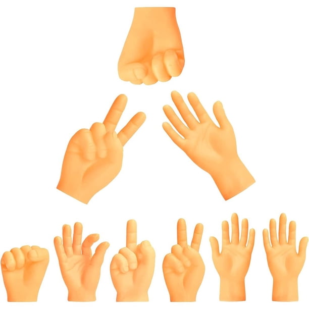 Mini marionetas de dedo, dedos pequeños, marionetas de dedo de goma, divertido juguete interactivo para gatos, juguete de broma, juguete para gatos, paquete de 6, para juegos de amigos familiares,