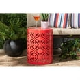 thumbnail image 4 of Baxton Studio Jamila Table d'Appoint d'Extérieur Moderne et Contemporain en Métal Fini Rouge, 4 of 5
