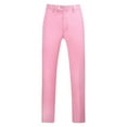 thumbnail image 5 of YDDIAN Mens Classic Suit Pants Straight Fit Modern Formal Dress Pants Separate Trousers Pink 31, 5 of 5