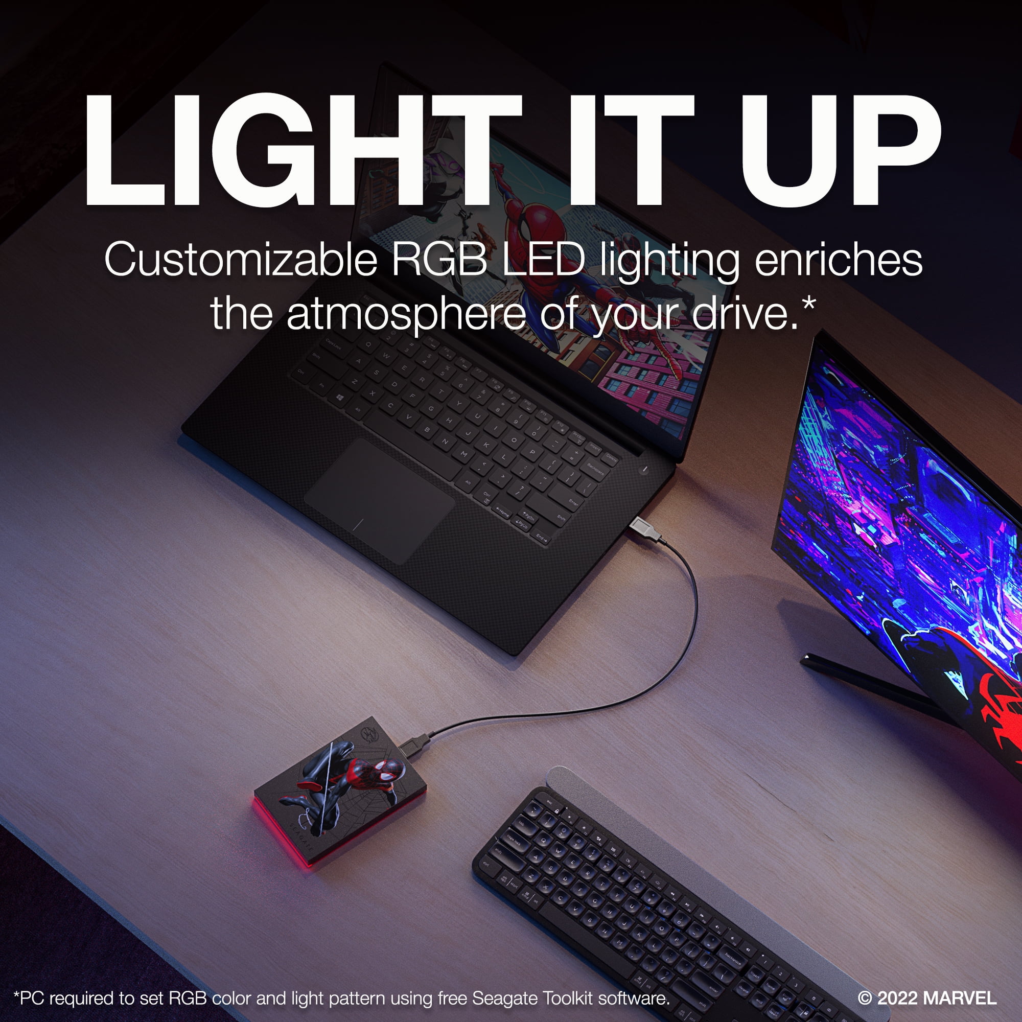 外付けハードディスク・ドライブ MARVEL GHOST-SPIDER DRIVE 2TB RGB 外付けハードディスク・ドライブ MARVEL GHOST-SPIDER DRIVE 2TB