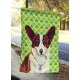 thumbnail image 2 of LH9198CHF Corgi Portrait de Trèfle de la Saint-Patrick Drapeau en Toile - Taille Maison, 2 of 4