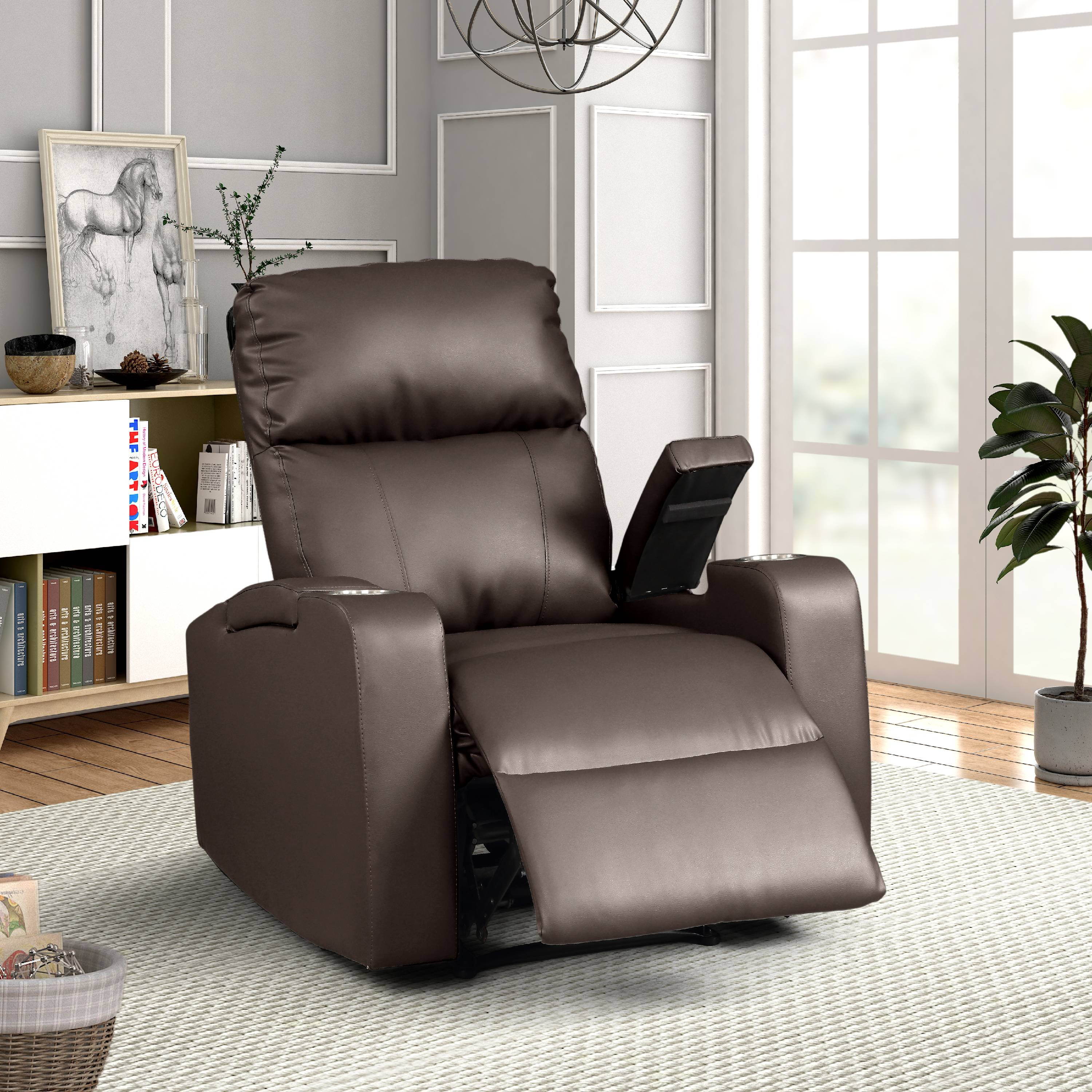 Modern Terry Collection, Upholstered Faux Leather with Electric Power