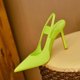 thumbnail image 5 of Sandalias de Mujer Slingback Elegante Color Sólido Color Caramelo Zapatos de Punta Puntiaguda Wmkox8yii nm7546, 5 of 5