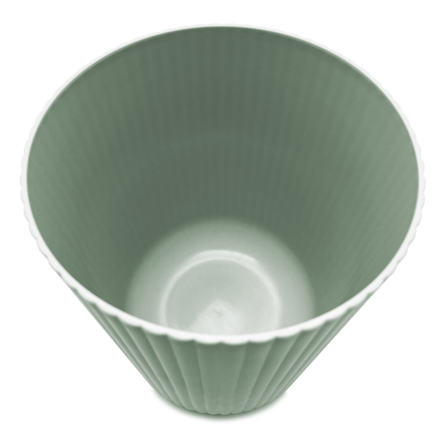Mainstays 1.64 Gallon Ribbed Plastic Trash Can, Green