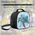 thumbnail image 4 of Jeiento Sea Turtle Backpack Set for Girls Elementary Middle School Backpack with Lunch Box Pencil Case 3Pcs Kids Bookbags for 5th Grade Boys Watercolor Book Bag Back to School Gifts Blue, 4 of 5