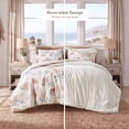 thumbnail image 6 of Regency Heights Coastal Comforter Set Twin/Twin XL, 2-Piece Watercolor Seashell & Starfish Reversible Bedding Set for Dorm, Nautical Ocean Comforter with Sham for All Season, Cream Ivory, 6 of 10