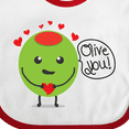thumbnail image 4 of Inktastic Olive You Boys or Girls Baby Bib, 4 of 4