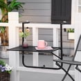 thumbnail image 2 of Outsunny Table Suspendue de Balcon, Pliable et Réglable pour Patio, Jardin, Noir, 2 of 10