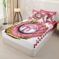 thumbnail image 2 of Homewish Sports Theme Zipper Twin Comforter Sets with Fitted Sheet and 2 Pillowcases,Girls Baseball Zipper Bedding Set,Pink Reversible,4-Piece, 2 of 7