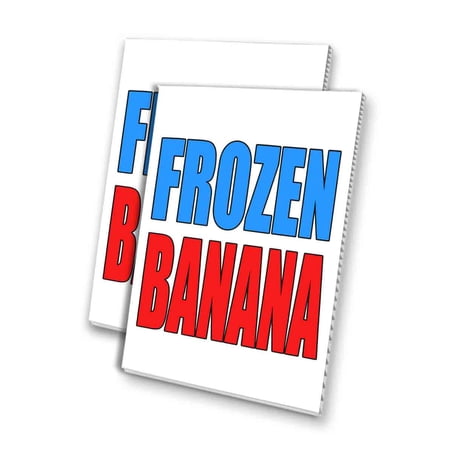 Frozen Banana (24 X 36 ) 4mm Corrugated Plastic Panel Graphics Applied To 1 Side (Pk of 2)