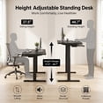 thumbnail image 6 of CHITOOMA Electric Standing Desk with Keyboard Tray, 48" x 24" Height Adjustable Sit Stand up Desk with Headphone Hook & 4 Height Memory Pre-Set for Home Office, Black, 6 of 10