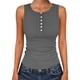 thumbnail image 2 of TaTaai Women's Summer Ribbed Vest Round Neck Sleeveless Button Detail Solid Color Casual Knit Camisole Layering Top Gift, 2 of 6