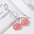thumbnail image 4 of MODANU Cherry Bag Charm, Cherry Bag Charm Purse Charms Keychain- Car Cherry Accessories keychian, Christmas Valentine Bag Gifts for Women, Silver, 4 of 8