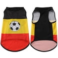 thumbnail image 2 of Lightweight Stretch Brasil Dog Soccer Jersey, Mesh Breathable Short Sleeve Pet Sportswear, Puppy Apparel for Outdoor Walking Running All Sized Dogs, 2 of 5