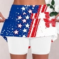 thumbnail image 3 of Plcasen Independent Day Women Tennis Workout Skorts High Waisted Athletic Skirts, Lightweight Golf Running Skirt, 3 of 5