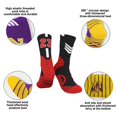 thumbnail image 3 of light gray Calcetines de baloncesto, paquete de 3 calcetines deportivos acolchados calcetines de tripulación para hombres y mujeres Style1, 3 of 5