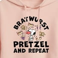 thumbnail image 3 of Peanuts - Bratwurst Pretzel And Repeat Snoopy - Juniors Cropped Pullover Hoodie, 3 of 6