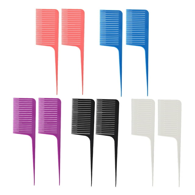 10 Uds. de cabellero de Aluminio para Resaltar Tejido de Plástico ABS para s de Peinado Salvador Peine para resaltar el cabello de salón
