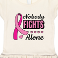 thumbnail image 3 of Inktastic Breast Cancer Awareness Nobody Fights Alone Pink Ribbon Gift Toddler Girl Dress, 3 of 4