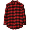 thumbnail image 2 of Kiapeise Women Long Sleeves Blouse Plaid Printed Shirt Single Breasted Cotton Shirt Long Sleeves Turn-down Collar Plaid Shirt, 2 of 5