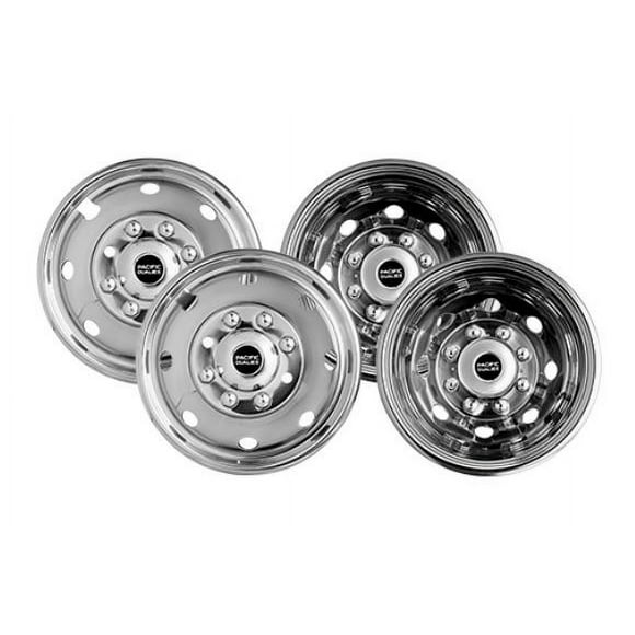 Pacific Dualies Wheel Simulator 34-1608A Polished; Stainless Steel; Set Of 4; Does Not Fit Aluminum Wheels