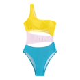 thumbnail image 4 of Aayomet Maillot de Bain avec Coutures à Motifs Colorés (Jaune, m), 4 of 5