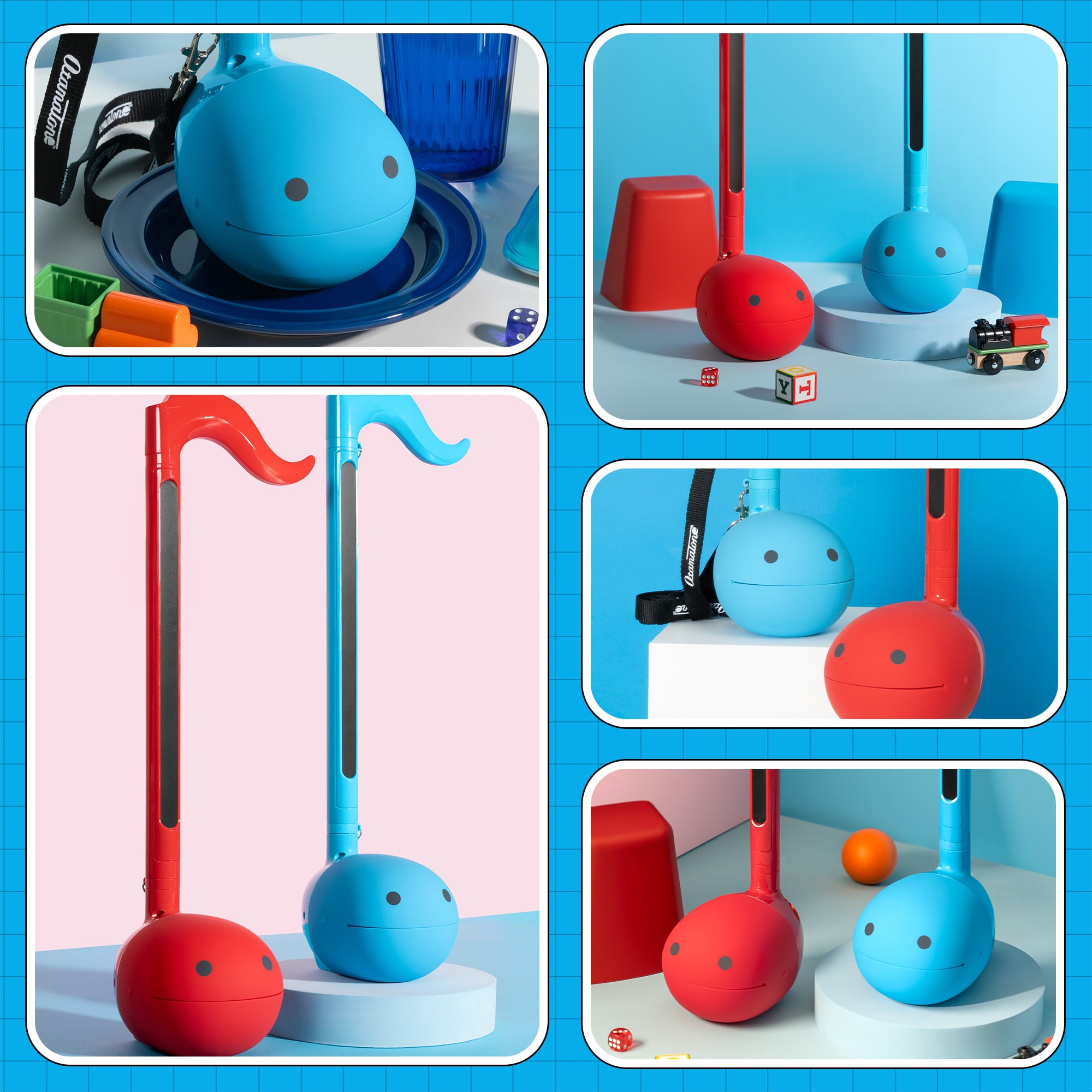 Otamatone Deluxe Musical Instrument Synthesizer for Adults - Blue