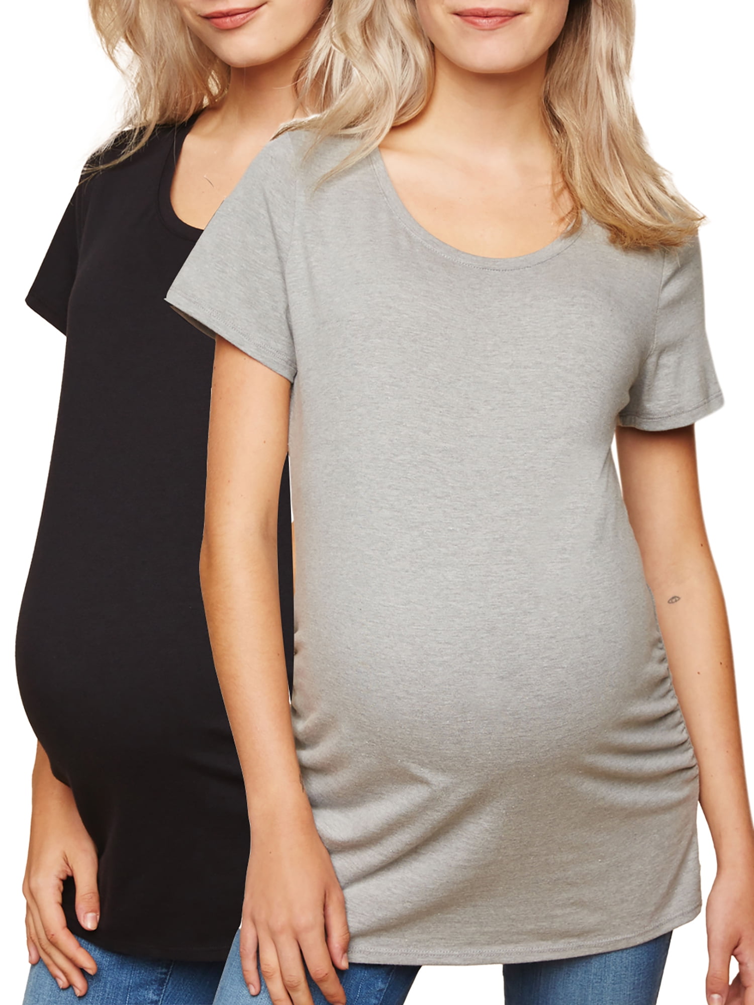 Motherhood Maternity Motherhood Maternity 2pk Scoopneck Side Ruched