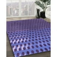 thumbnail image 3 of Ahgly Company Machine Washable Indoor Square Transitional Medium Slate Blue Area Rugs, 6' Square, 3 of 7