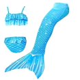 thumbnail image 1 of Summer Girl Mermaid Tail With Monofin Halloween Costume Princess Dress Swimsuit Bikini Bathing Suit For Swim, 1 of 3
