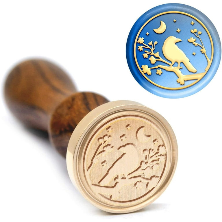 Moon and Stars Wax Seal Stamp Kit, Night Sealing Wax Stamp Kit