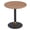 Dark Brown, variant on LeisureMod Round Dining Table with MDF Top and Powder-Coated Round Steel Base with Brushed Gold Accents Kitchen Table, Seats 2-3 Person for Modern Home and Kitchen Vail Collection