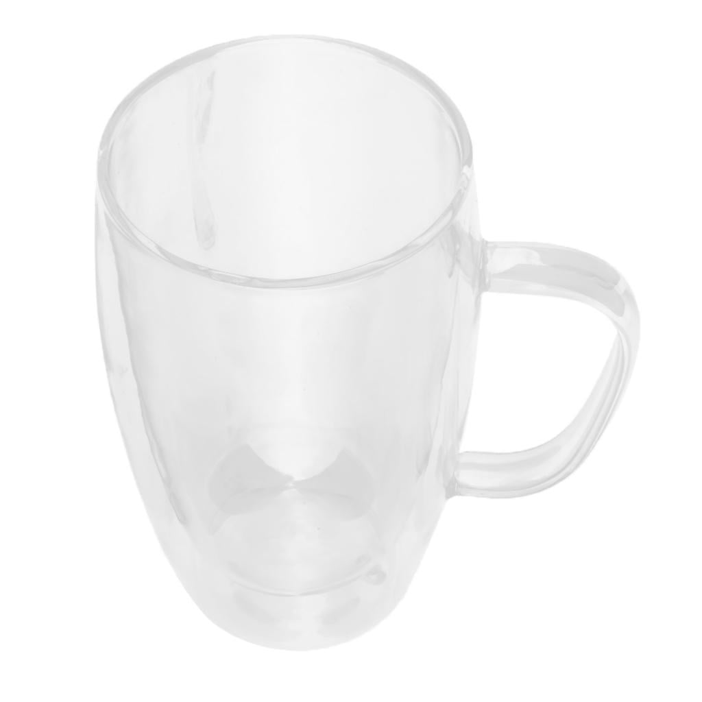 Axioma Morning Beverage Cup Office coffee and tea Glass Mugs for Espresso Latte Drinks 450ml