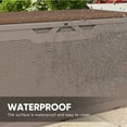 thumbnail image 2 of Patiowell 100 Gallon Resin Deck Box with cushion, Large Outdoor Storage Box with Padlock for Patio Furniture,Light Brown, 2 of 8