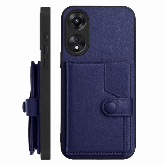 FOXDOCK Case for OPPO A78 4G RFID-Blocking Card Holder - Stylish Button Closure Design