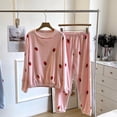 thumbnail image 4 of ibuvkizy Pajamas for Women Set,Women's Winter Zipper Coral Velvet Home Clothes Half Cardigan Casual Long Top Pants Pajama Set Pink, 4 of 6