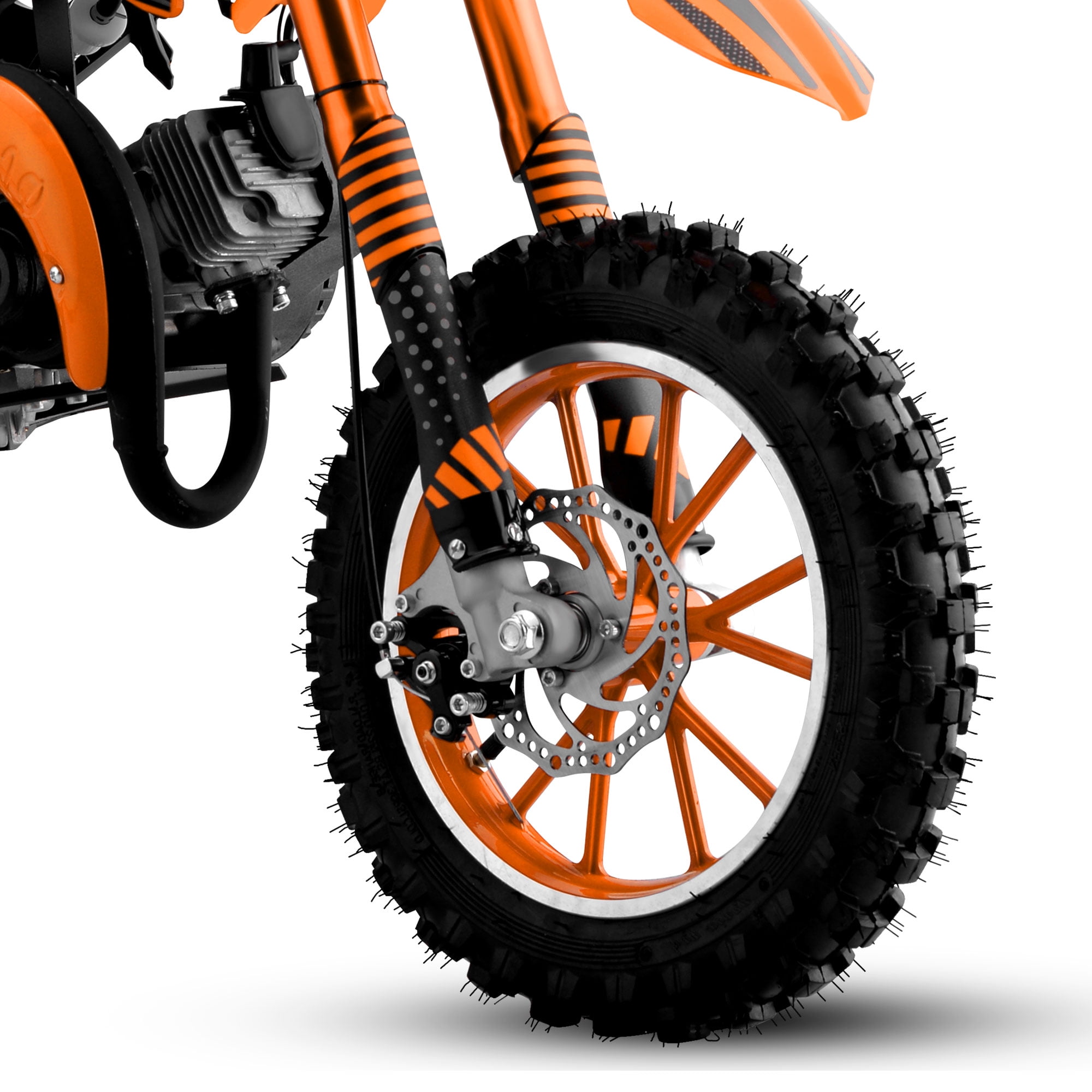 Ktoebyco 49cc Kids Dirt Bike for Ages Ages 7-13, Gasoline Powered 2-Stroke 1-Seater Mini Motorcycle, 1.5L Fuel Tank,Orange