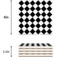 thumbnail image 3 of FMSHPON Geometric stripe66 Set of 4 Coaster for Drinks, Absorbent Ceramic Stone Coasters Cup Mat with Cork Base for Home Kitchen Room Coffee Table Bar Decor, 3 of 4