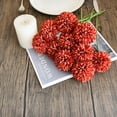 thumbnail image 3 of Burgundy Fake Flowers Artificial Chrysanthemum Ball Silk Flowers Silk Flowers 11" for Mother's Day Easter Home Kitchen Wedding Decorations, 3 of 5