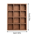 thumbnail image 3 of Mini Wooden Storage Divider Ornaments Multi-compartment Display Shelf for Small Collectibles Stones Shells Trinkets 1pack, 3 of 4
