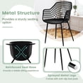 thumbnail image 5 of Giantex Set of 4 Dining Chairs, Plastic Kitchen Chair, Modern Accent Side Chair, Black, 5 of 7