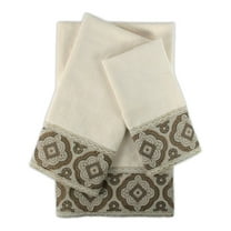 Sherry Kline  Merrill Ecru 3-piece Embellished Towel Set