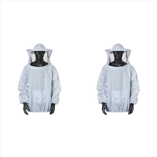 2X Chaqueta Protectora de Apicultura, Mono de Velo, Gorro de Apicultura, Traje de Apicultor, Chaqueta de Abeja de Apicultura
