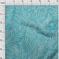 thumbnail image 3 of oneOone Viscose Chiffon Turquoise Blue Fabric Leaves Fabric For Sewing Printed Craft Fabric By The Yard 42 Inch Wide, 3 of 6