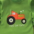 thumbnail image 5 of HCNTES Toddler Baby Boys Fall Clothes Long Sleeve Shirts Tops and Pants Farm Tractor Outfits Winter Clothing Sets(4-5 Years,S1200-Green), 5 of 5